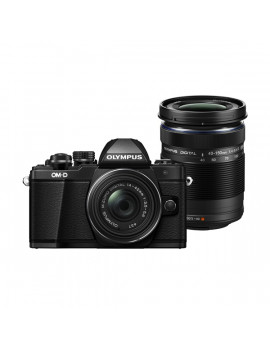 Olympus E-M10 II 14-42 EZ 40-150 II Pancake DZK KIT fekete digitális fényképezőgép